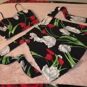 Fashion Nova two piece outfit (crop top and skirt)